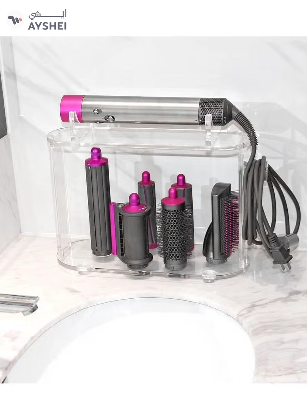 Eworld Acrylic Storage Holder for Dyson Airwrap Styler Accessories-4-4