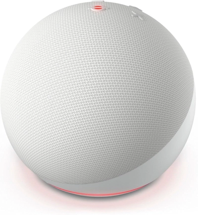 Eco Dot (5th Gen) | smart bluetooth speaker with vibrant sound and Alex | Use your voice to control smart home devices, play music or the Quran, and more (speaks English & Khaleeji) | White | Blue | Black-0