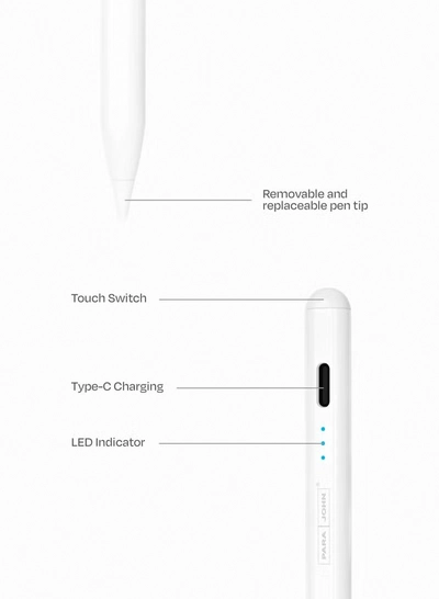 PARAJOHN Stylus Pen For Touch Screens, Samsung, Apple Ipad, Capacitive Pen With High Sensitivity & Fine Point Dsic Tip, Universal for iPhone/iPad & Other Touch Screens-4