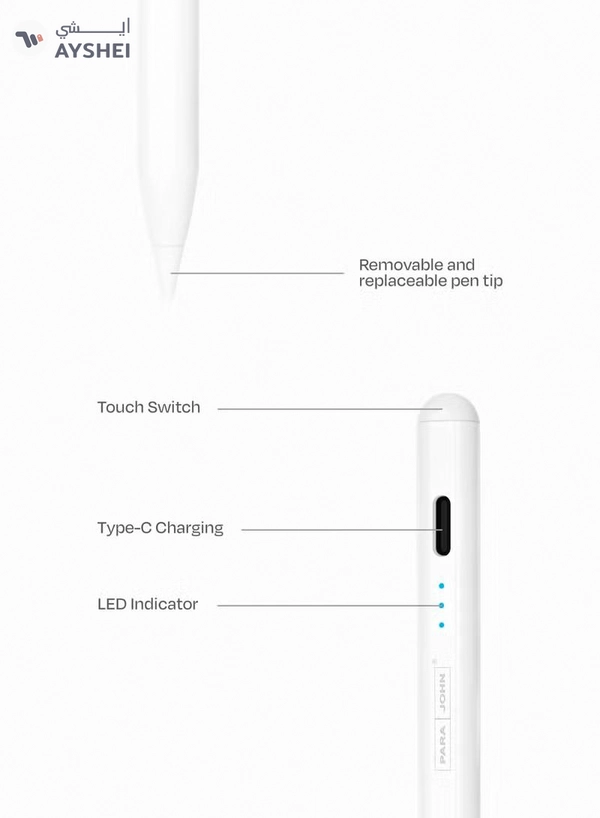 PARAJOHN Stylus Pen For Touch Screens, Samsung, Apple Ipad, Capacitive Pen With High Sensitivity & Fine Point Dsic Tip, Universal for iPhone/iPad & Other Touch Screens