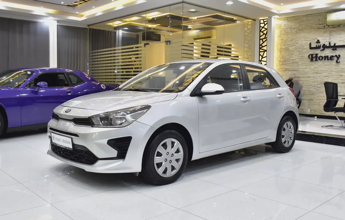 AED 575 EMi at 0% DP | KIA Rio ( 2021 Model ) in Silver Color GCC Specs-1-1