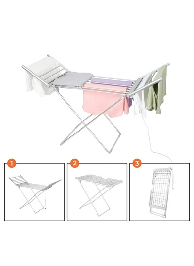 GEEPAS Electric Clothe Dryer Stand With Constant Temperature, Fast Drying, Collapse Save, Energy Saving, Foldable , Noiseless, Non Slip Feet, 15 Kg Load Capacity, One Integrated Structure, Cost Saving-4