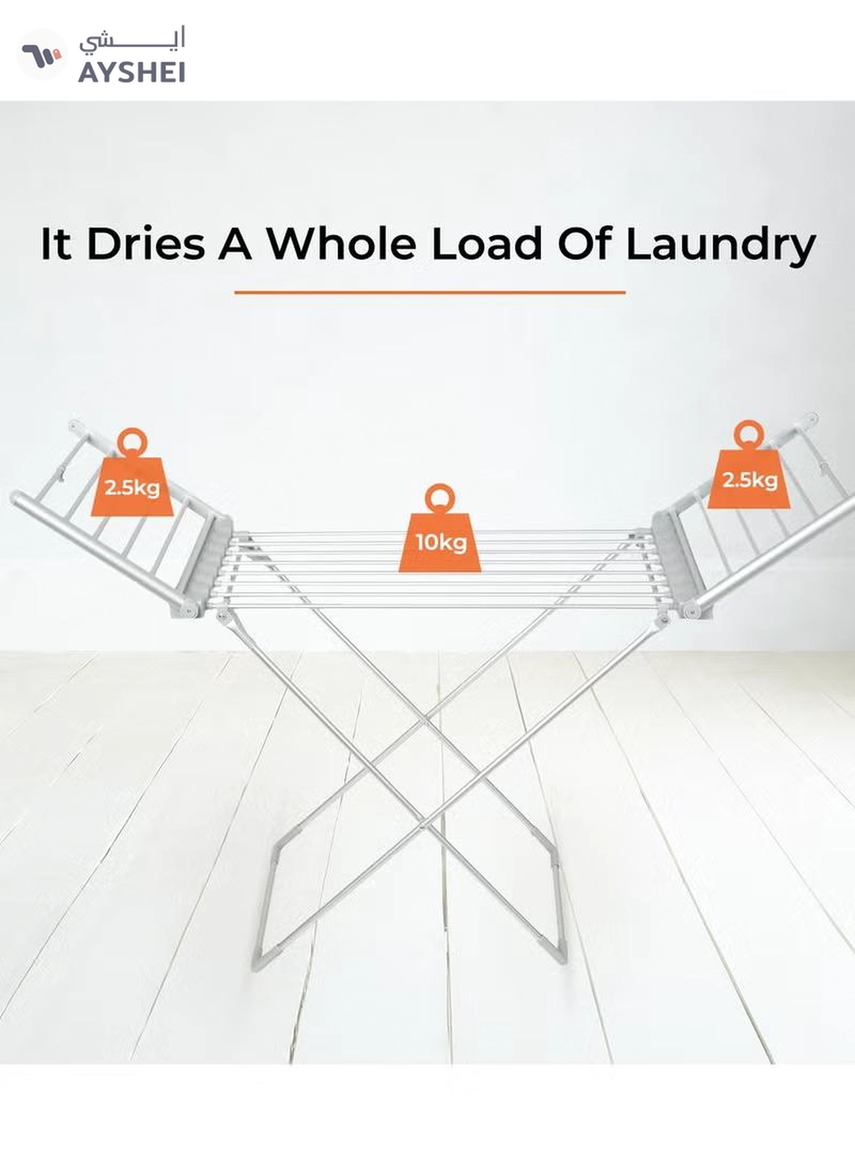 GEEPAS Electric Clothe Dryer Stand With Constant Temperature, Fast Drying, Collapse Save, Energy Saving, Foldable , Noiseless, Non Slip Feet, 15 Kg Load Capacity, One Integrated Structure, Cost Saving-2-2