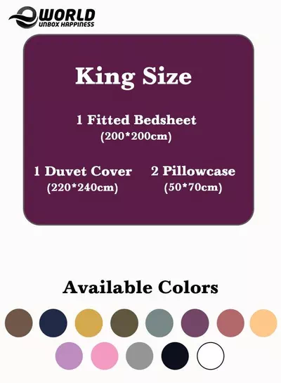 Premium Striped Duvet Set All Season – 4-Pieces Set Purple | King Size 220x240 cm | Ultra-Soft, Wrinkle-Resistant & Made in Dubai | Includes Duvet Cover, Fitted Sheet (200x200 cm) & 2 Pillowcases (50x70 cm)-4