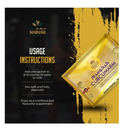 MARHAM HERBAL Curcumarm Sachet: Curcumin and High Protein Supplement-1