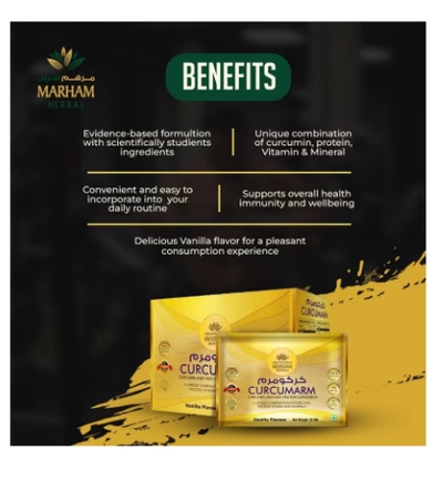 MARHAM HERBAL Curcumarm Sachet: Curcumin and High Protein Supplement-2