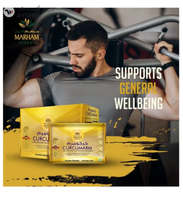 MARHAM HERBAL Curcumarm Sachet: Curcumin and High Protein Supplement