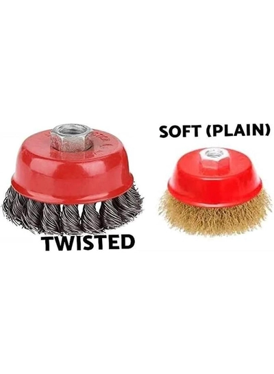 ABBASALI Cup Wire Brush Drill Attachment Electric Drill Wire Brushes-1