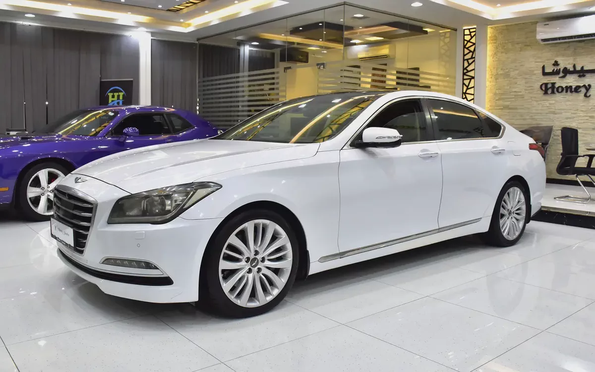 EXCELLENT DEAL for our Hyundai Genesis 3.8 ( 2016 Model ) in White Color GCC Specs-1-1