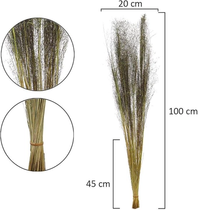 YATAI 2 Pcs Real Touch Artificial Reed Grass Flowers Floral -4