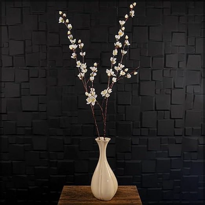 YATAI 2Pcs Artificial Sakura Flower, Lifelike Silk Fake Flowers-0
