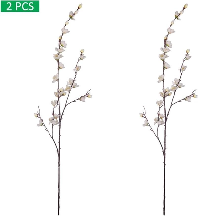YATAI 2Pcs Artificial Sakura Flower, Lifelike Silk Fake Flowers-3