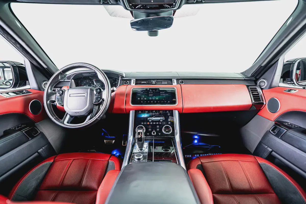 Range Rover Sport V8 Dynamic-GCC-22 Inch Rims-Black Contracting Roof-Red Interior-9-9