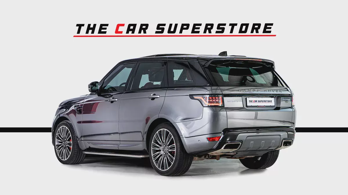Range Rover Sport V8 Dynamic-GCC-22 Inch Rims-Black Contracting Roof-Red Interior-5-5