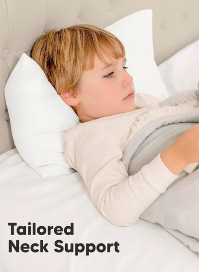 Eworld Toddler Baby Pillow Sleeping Cotton Blend Shell with Polyester Filling-4