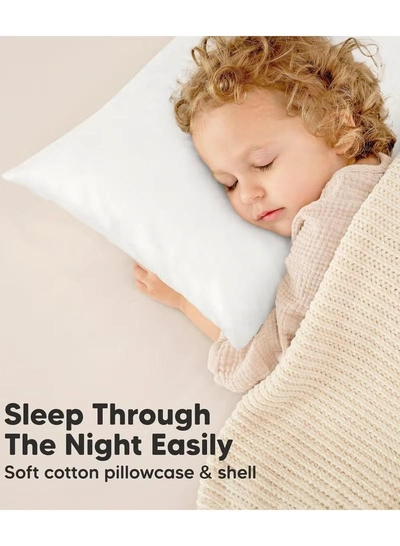 Eworld Toddler Baby Pillow Sleeping Cotton Blend Shell with Polyester Filling-5