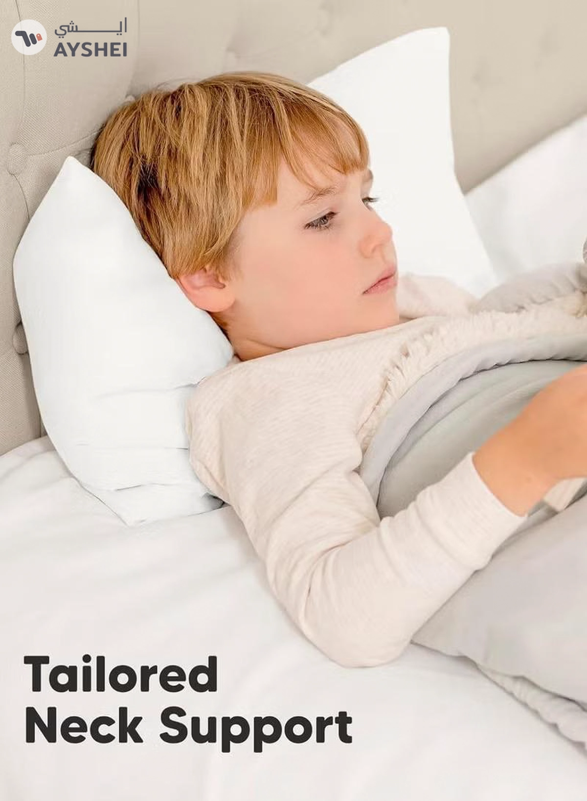 Eworld Toddler Baby Pillow Sleeping Cotton Blend Shell with Polyester Filling-4-4