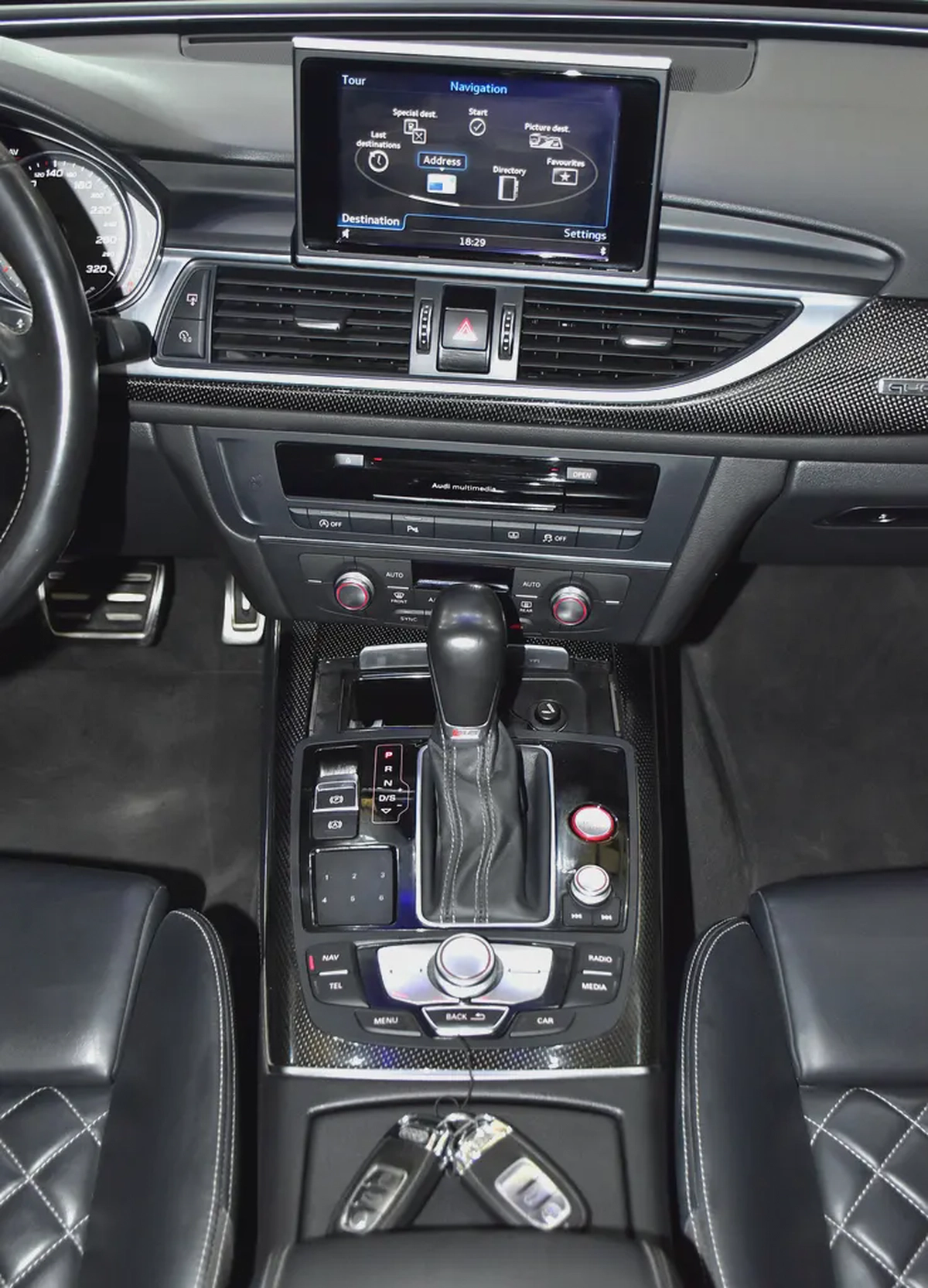 ORIGINAL PAINT ( صبغ وكاله ) Audi S6 V8 TFSi ( 2016 Model ) in Silver Color GCC Specs-15-15