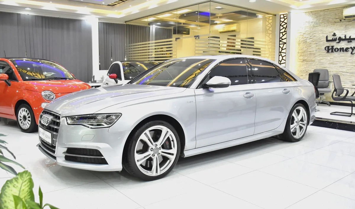 ORIGINAL PAINT ( صبغ وكاله ) Audi S6 V8 TFSi ( 2016 Model ) in Silver Color GCC Specs-1-1