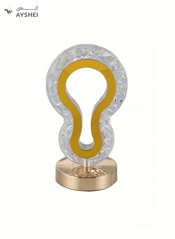 Yuwell Ramadan Light Crystal Table Lamp Guitar Lamp With USB 3 Color Changing Option Crystal Lamp LED Light Lamp With 3 Light Intensities Tactile Switch Desk Lamp Ramadan Decoration