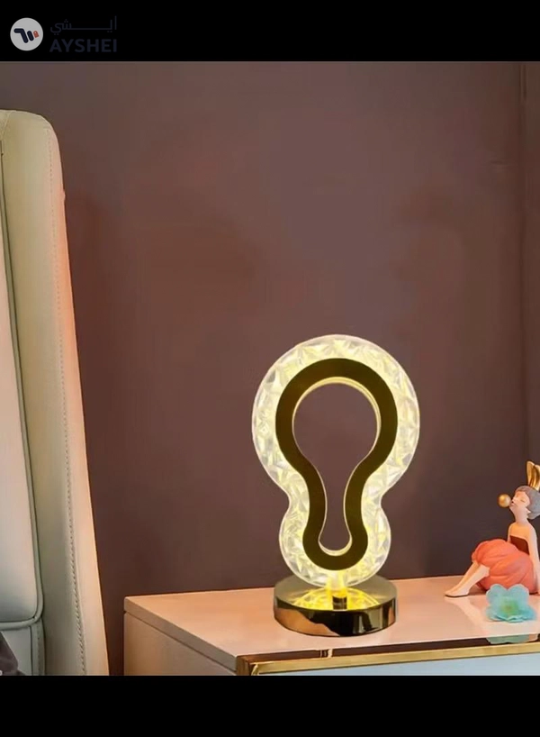 Yuwell Ramadan Light Crystal Table Lamp Guitar Lamp With USB 3 Color Changing Option Crystal Lamp LED Light Lamp With 3 Light Intensities Tactile Switch Desk Lamp Ramadan Decoration
