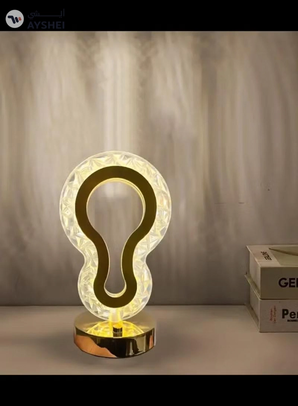 Yuwell Ramadan Light Crystal Table Lamp Guitar Lamp With USB 3 Color Changing Option Crystal Lamp LED Light Lamp With 3 Light Intensities Tactile Switch Desk Lamp Ramadan Decoration