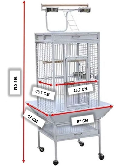 DAYANG Bird Cage (A10) - 67 x 67 x 156cm White-1