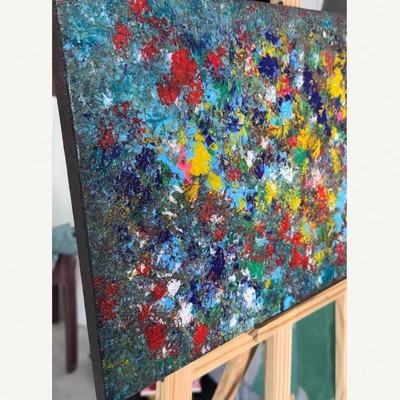 Handmade Painting Veil of Blossoms.-2