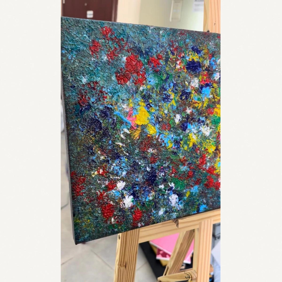 Handmade Painting Veil of Blossoms.-1-1