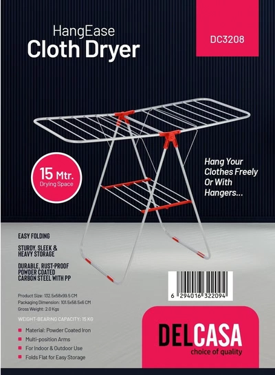 Delcasa Hang Ease Cloth Dryer DC3208 15 m Drying Space, 15 kg Capacity-2