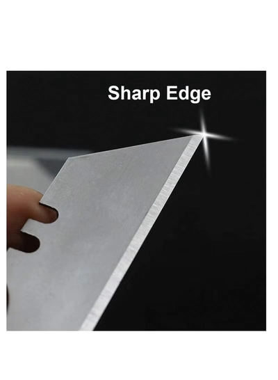ABBASALI Knife Replacement Blades Heavy Duty High Carbon Steel 100pcs/Packet-0