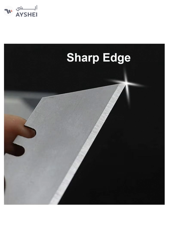 ABBASALI Knife Replacement Blades Heavy Duty High Carbon Steel 100pcs/Packet