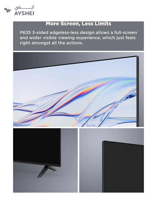 55-Inch 4K UHD Smart TV/Google TV With Built-In Chrome Cast & Google Assistance 55P635 Black