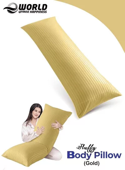 Premium Full Body Pillow for Adults, Ultra-Smooth Polyester Fiber, Breathable & Ideal for Side Sleepers, with Ultra-Soft Cotton Cover, Available in Multiple Colors, 120x45 cm-1
