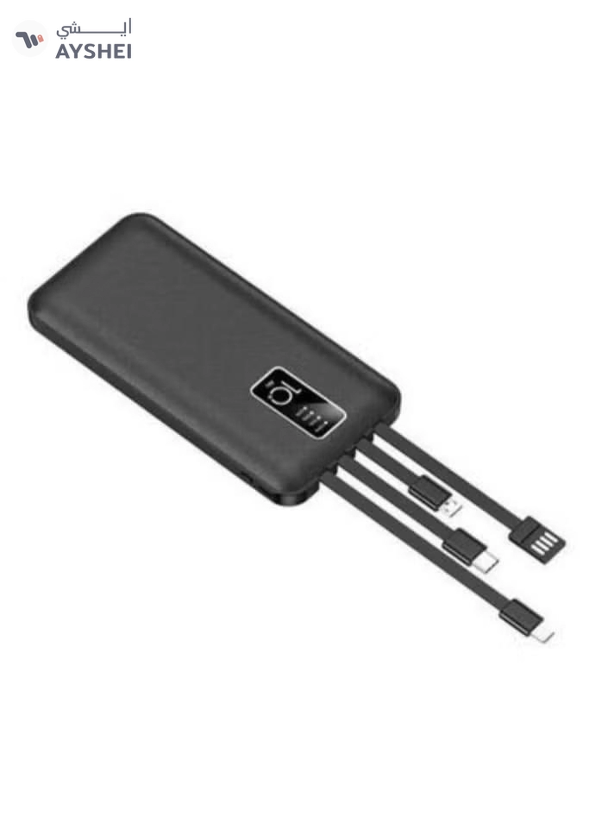 Alde Aldeepo 10,000 mAh Digital Display Charging Power Bank- Black-1-1