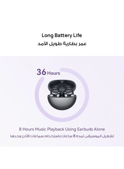 Huawei FreeClip Wireless Earphones, Bluetooth Earbuds, Futuristic Aesthetic Design-1