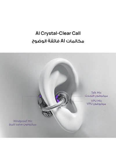 Huawei FreeClip Wireless Earphones, Bluetooth Earbuds, Futuristic Aesthetic Design-2