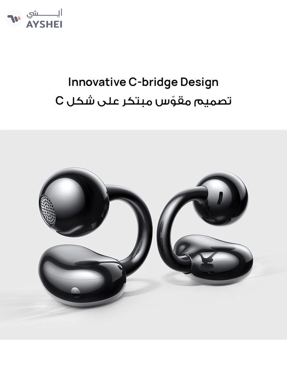 Huawei FreeClip Wireless Earphones, Bluetooth Earbuds, Futuristic Aesthetic Design-3-3