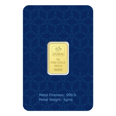 Dubai Gold 5 Grams Pure 999.9 Fine Gold Bar-1