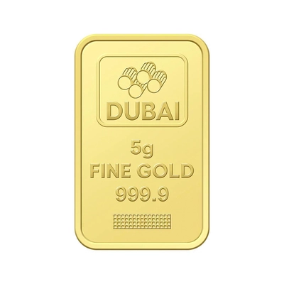 Dubai Gold 5 Grams Pure 999.9 Fine Gold Bar-0