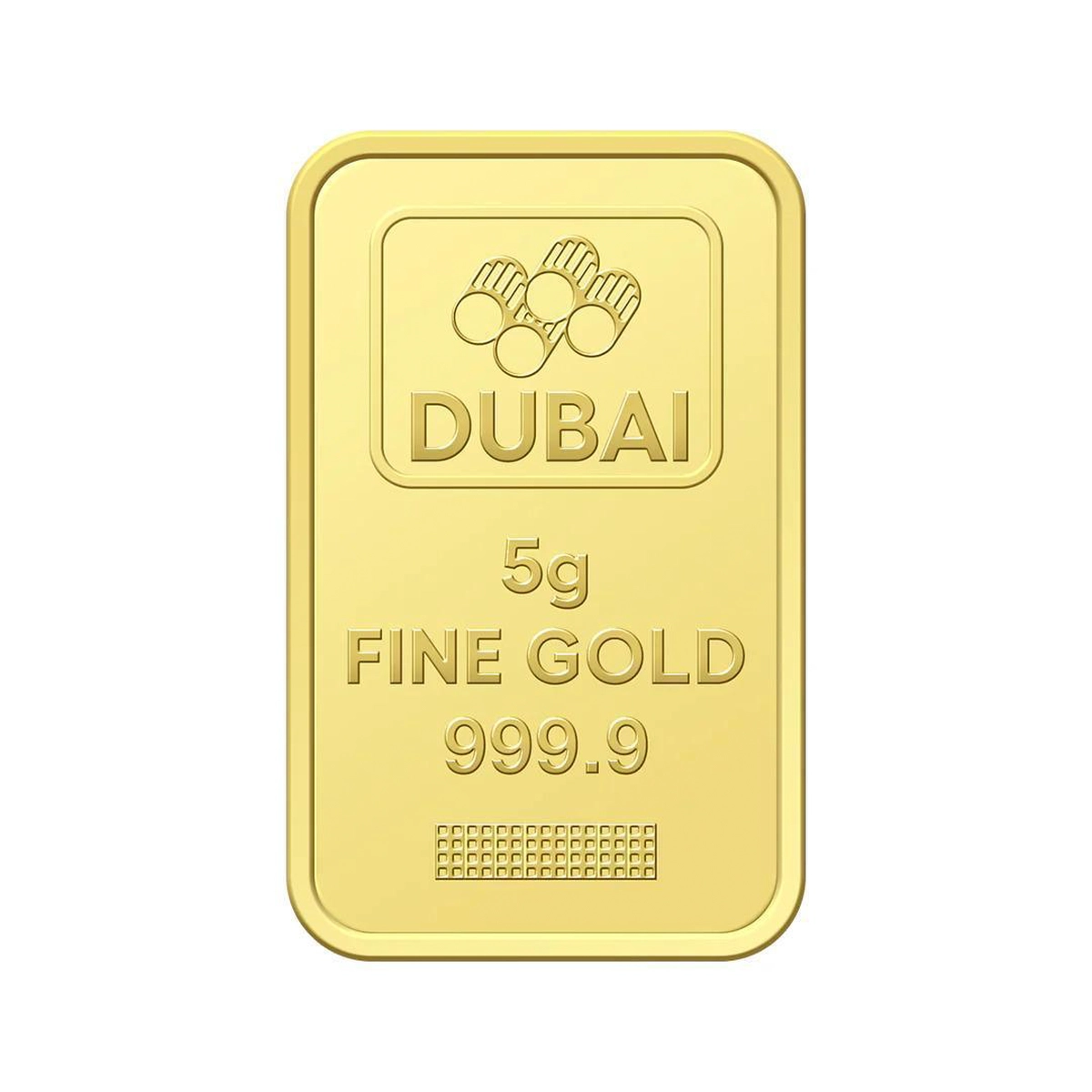 Dubai Gold 5 Grams Pure 999.9 Fine Gold Bar-0-0
