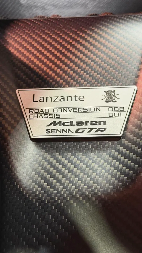 MCLAREN SENNA GTR LANZANTE. ROAD LEGAL, GTR CHASSIS, NO 1 OUT OF 75