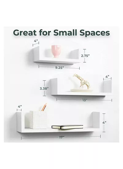 Set of 3 Wall Mounted Floating Shelf for Decorative and other Stuff-1