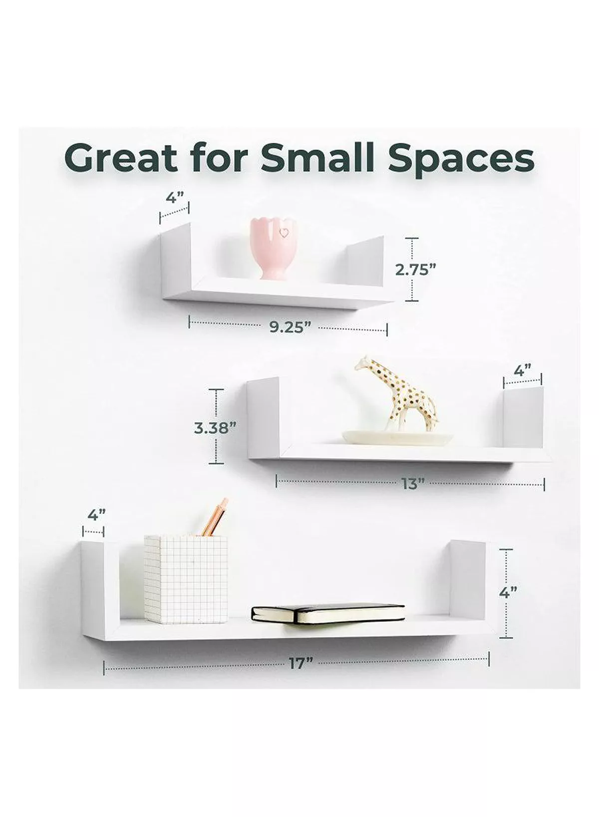 Set of 3 Wall Mounted Floating Shelf for Decorative and other Stuff-1-1