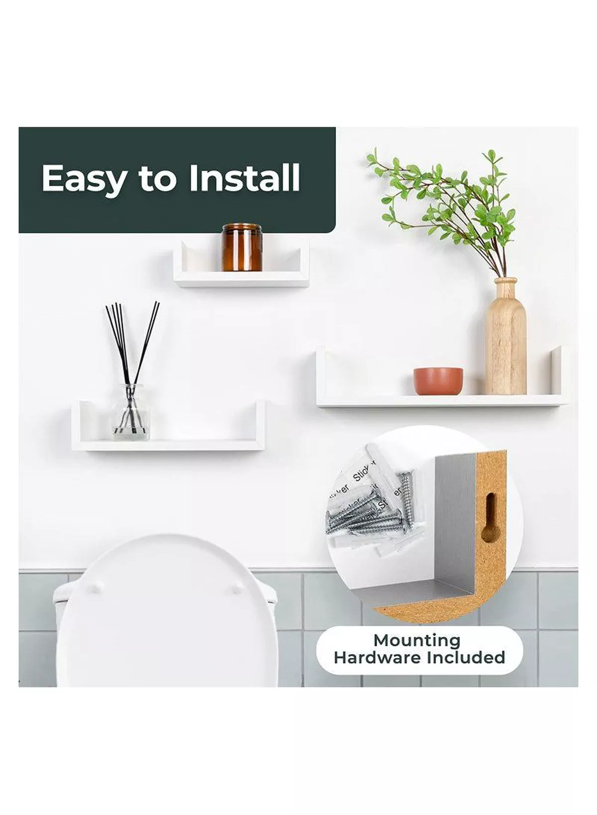 Set of 3 Wall Mounted Floating Shelf for Decorative and other Stuff-2-2
