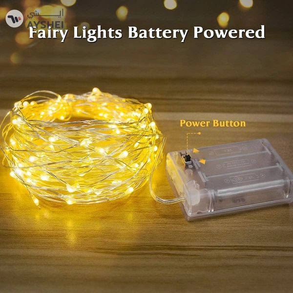 YATAI Fairy Lights Battery Operated 17Ft/5M With 50 LED String Lights Twinkle Festival Lights Indoor LED Lights For Bedroom Garden Wedding Party Festival Holiday Tree Decorations