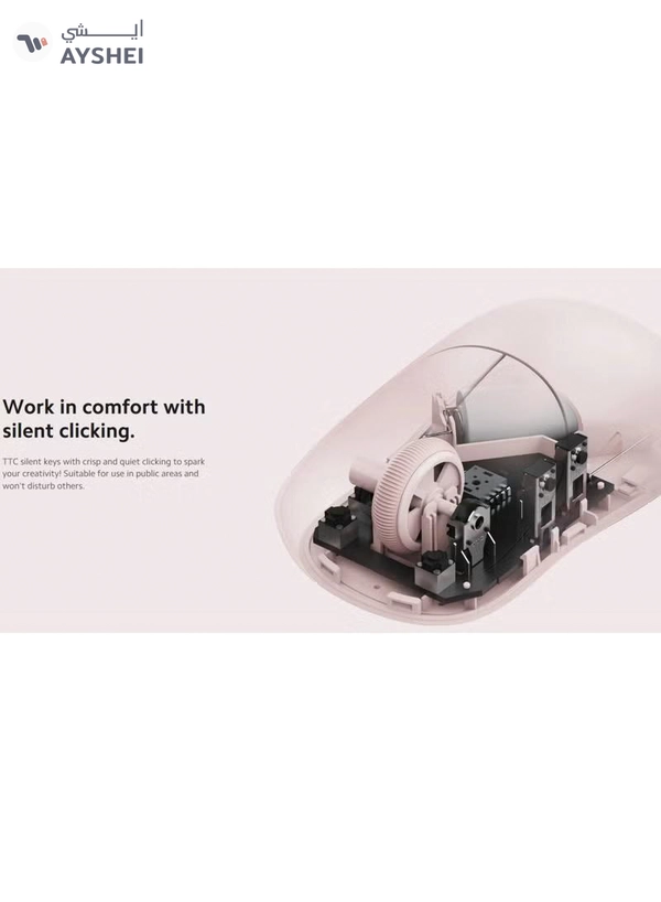 Xiaomi Wireless Mouse 3 | TTC silent keys | Dual 2.4GHz and Bluetooth modes pairing with up to 3 devices | PixArt 1200DPI precision sensor | Pink