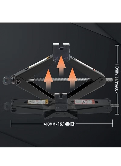 Car Breakdown Emergency Spare Type Kit 2 Tonne Scissor Jack Extendable Wheel Brace Socket Wrench -0
