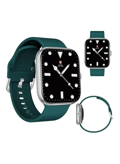 Swiss Military ALPS4 Smartwatch – Stylish AMOLED Wearable with Bluetooth Calling, Health Monitoring, Wireless Charging & Multilingual Support - Green-8