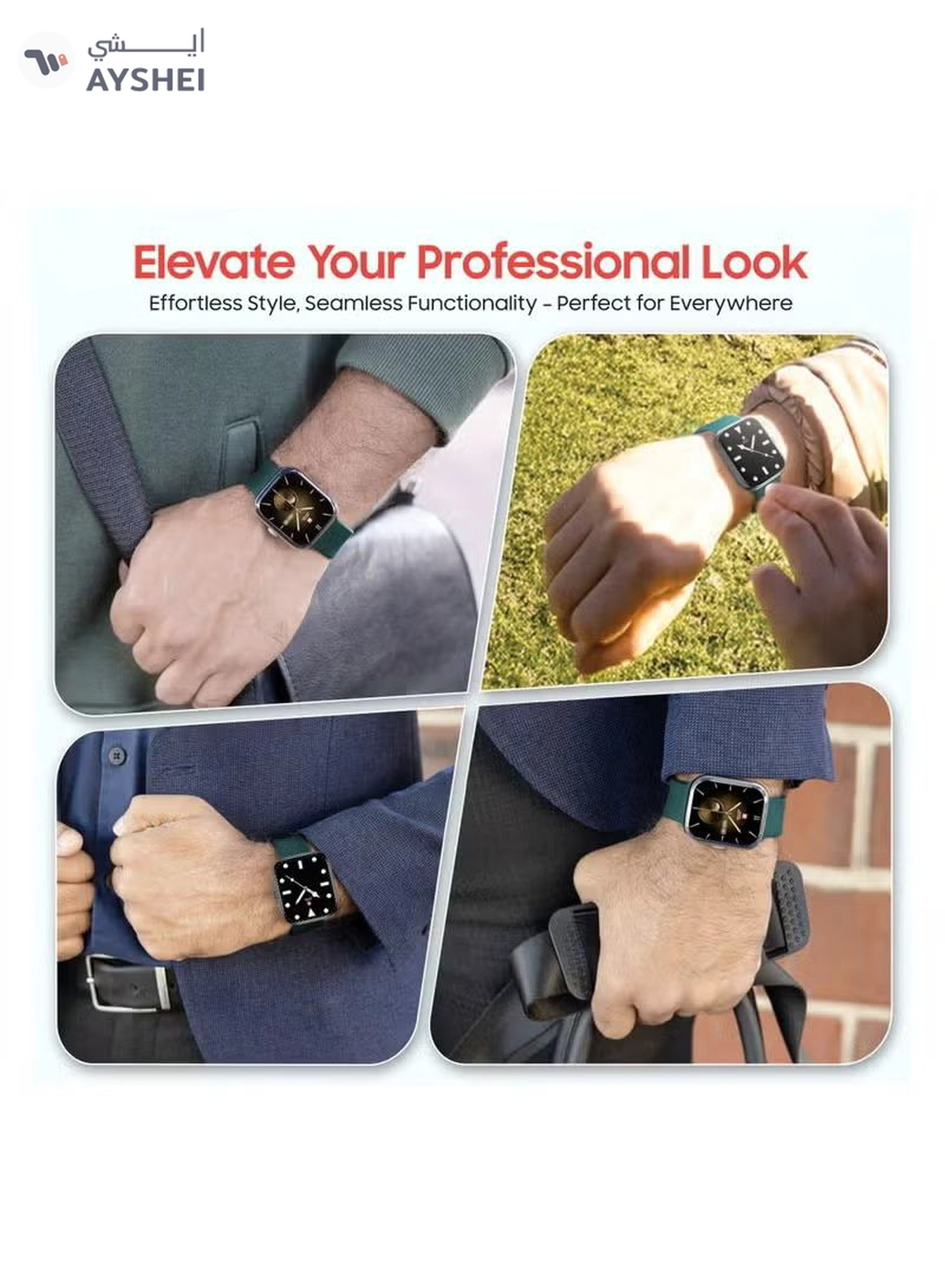 Swiss Military ALPS4 Smartwatch – Stylish AMOLED Wearable with Bluetooth Calling, Health Monitoring, Wireless Charging & Multilingual Support - Green-4-4